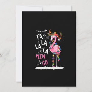 Kerstmis: Fa-La Mingo Flamingo met Kerstmis Feestdagenkaart