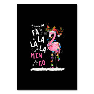 Kerstmis: Fa-La Mingo Flamingo met Kerstmis Kaart