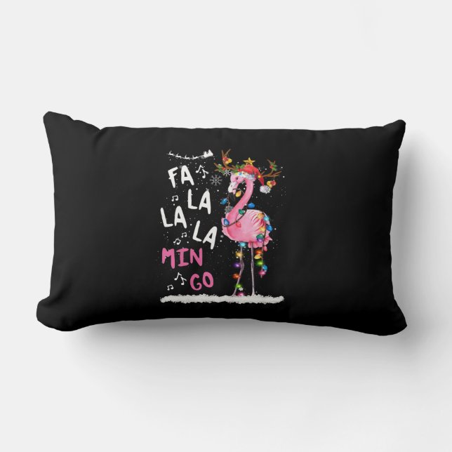 Kerstmis: Fa-La Mingo Flamingo met Kerstmis Kussen (Voorkant)