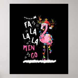 Kerstmis: Fa-La Mingo Flamingo met Kerstmis Poster