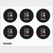Kerstmis: Fa-La Mingo Flamingo met Kerstmis Ronde Sticker (Vel)