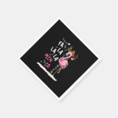 Kerstmis: Fa-La Mingo Flamingo met Kerstmis Servet (Hoek)