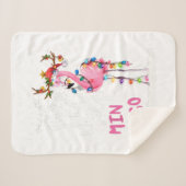 Kerstmis: Fa-La Mingo Flamingo met Kerstmis Sherpa Deken (Voorkant (horizontaal))
