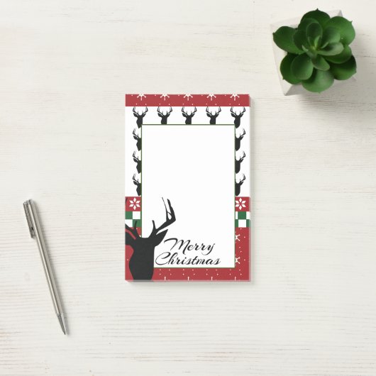 Kerstmis Fair Isle Snowflakes Aangepast aangepast Post-it® Notes (Kantoor)