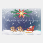 Kerstmis: Fairy Tale Fantasy Snowy Forest Inpakpapier Vel (Voorkant 3)