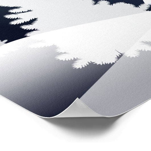 Kerstmis: Fairy Tale Fantasy Snowy Forest Poster (Hoek)