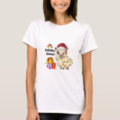 Kerstmis Falala Llama T-shirt (Voorkant)