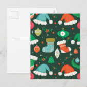 Kerstmis Falalala Green Feestdagenkaart (Voorkant / Achterkant)