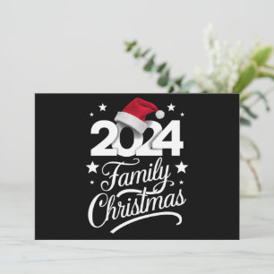 Kerstmis Familie 2024 Matching Pyjama Kerstman Feestdagenkaart