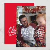 Kerstmis familie, baby Sinterklaas Kerstkaart (Voorkant / Achterkant)