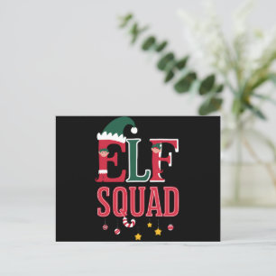 Kerstmis Familie Bijpassende Pyjama's Elf Squad  Feestdagenkaart