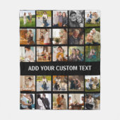 Kerstmis Familie Custom 25 Photo College Fleece Deken (Voorkant)