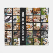 Kerstmis Familie Custom 25 Photo College Fleece Deken (Voorkant (Horizontaal))