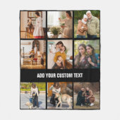 Kerstmis Familie Custom Photo College Fleece Deken (Voorkant)