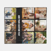 Kerstmis Familie Custom Photo College Fleece Deken (Voorkant (Horizontaal))