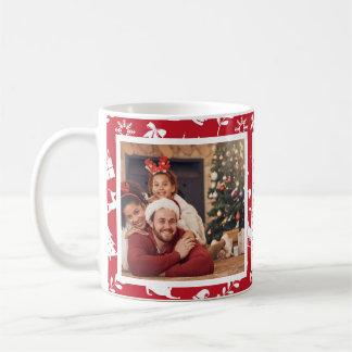 Kerstmis familie foto collage gepersonaliseerd koffiemok
