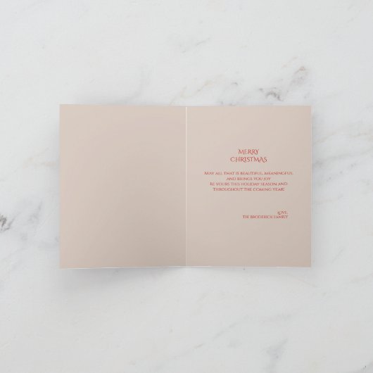 Kerstmis familie foto collage | Love Peace Joy Feestdagen Kaart (Binnen)