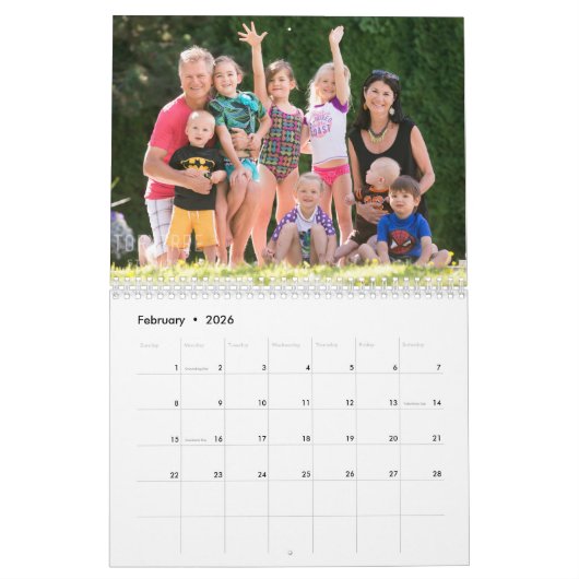 Kerstmis Familie Foto Kalender (Feb 2026)