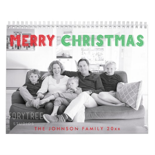 Kerstmis Familie Foto Kalender (Hoes)