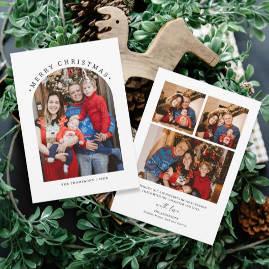 Kerstmis Familie Foto Kerstkaart Kaart