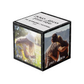 Kerstmis Familie Foto Kubus 4 Foto's, Aftellen (Voorkant hoekig)