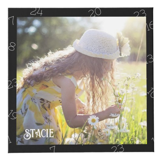 Kerstmis Familie Foto Kubus 4 Foto's, Aftellen (Voorkant)