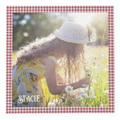 Kerstmis Familie Foto Kubus 5 Foto's, Rood (Voorkant)