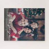 Kerstmis Familie Foto Legpuzzel (Horizontaal)