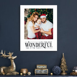 Kerstmis familie foto Meest prachtige tijd Poster