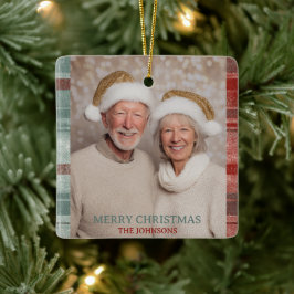 Kerstmis Familie Foto Ornament