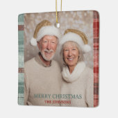 Kerstmis Familie Foto Ornament (Links)
