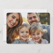 Kerstmis Familie Foto Plat Kerstkaart (Achterkant)