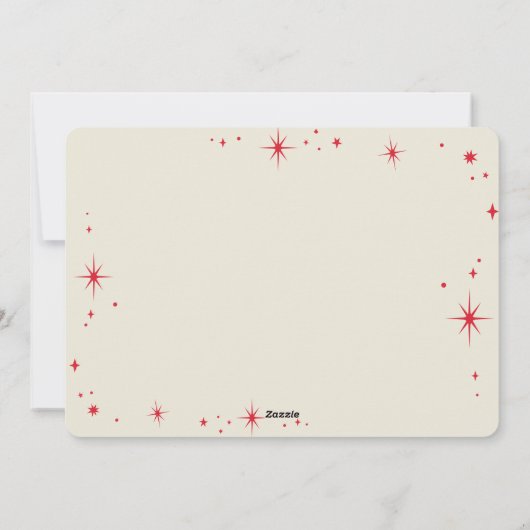 KERSTMIS FAMILIE FOTO stijlvolle moderne typografi Feestdagenkaart (Achterkant)