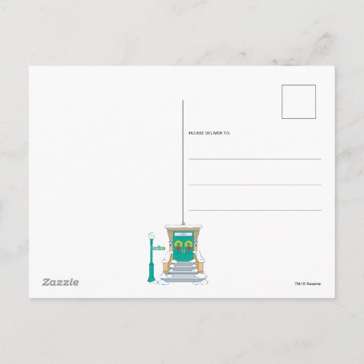 Kerstmis Familie Foto van Sesame Street Feestdagenkaart (Achterkant)