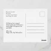 Kerstmis Familie Fotocollage Folie Feestdagen Briefkaart (Achterkant)