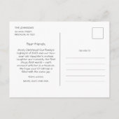 Kerstmis Familie Jaarverslag Schattige Boho BabyAn Briefkaart (Achterkant)