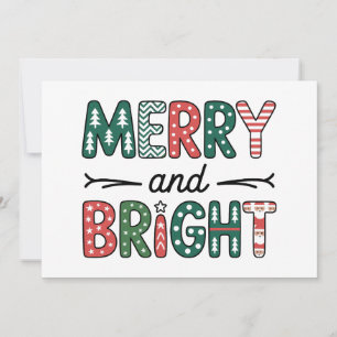 Kerstmis Familie Kerstvakantie Merry And Bright Kaart