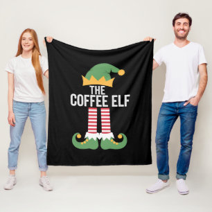Kerstmis Familie Matchende Groep Kabouter Koffie Fleece Deken
