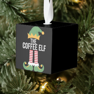 Kerstmis Familie Matchende Groep Koffie Elf Decoratie