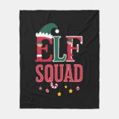 Kerstmis Familie Matching Pyjama's Elf Squad  Fleece Deken (Voorkant)