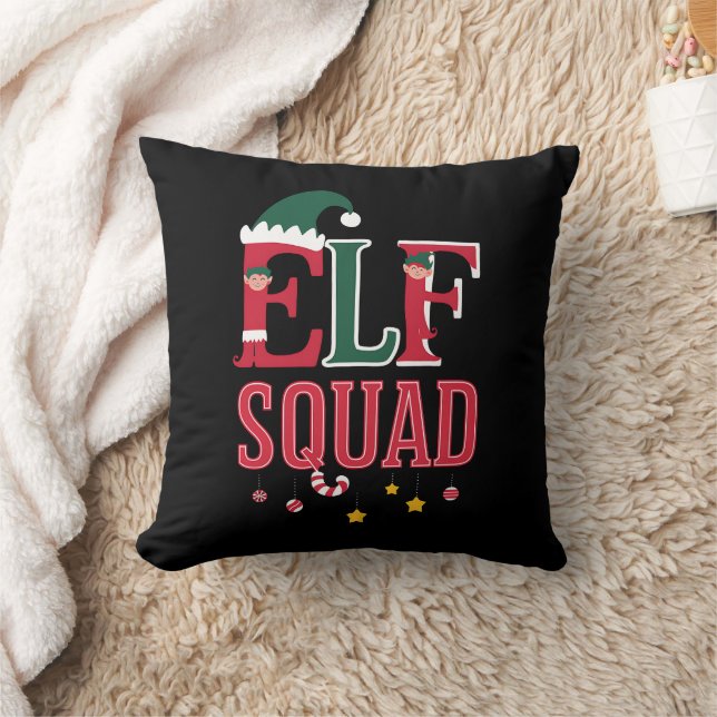 Kerstmis Familie Matching Pyjama's Elf Squad  Kussen (Deken)