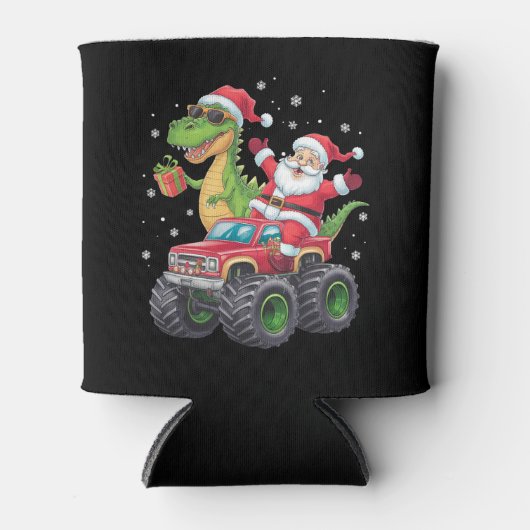 Kerstmis Familie Matching Santa Truck Dinosaurus Blikjeskoeler (Voorkant)