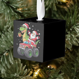 Kerstmis Familie Matching Santa Truck Dinosaurus Decoratie