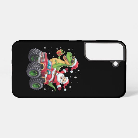 Kerstmis Familie Matching Santa Truck Dinosaurus Samsung Galaxy Hoesje (Achterkant horizontaal)