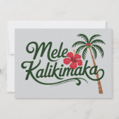 Kerstmis Familie Mele Kalikimaka Hawaï Strand  Feestdagenkaart (Voorkant)