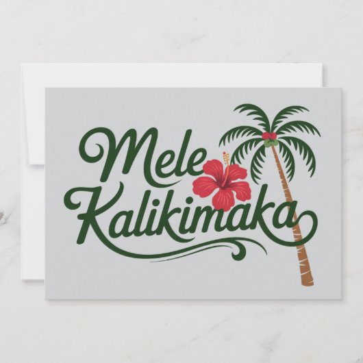 Kerstmis Familie Mele Kalikimaka Hawaï Strand  Feestdagenkaart (Voorkant)