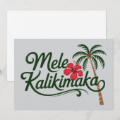 Kerstmis Familie Mele Kalikimaka Hawaï Strand  Feestdagenkaart (Voorkant / Achterkant)