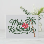 Kerstmis Familie Mele Kalikimaka Hawaï Strand  Feestdagenkaart (Staand voorkant)