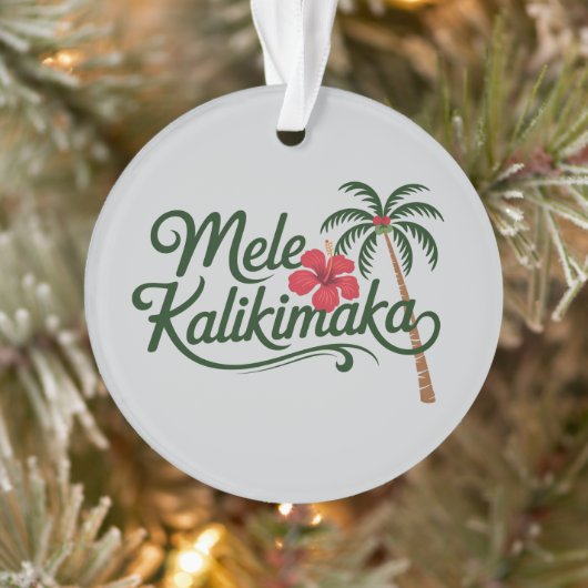 Kerstmis Familie Mele Kalikimaka Hawaï Strand Ornament (Boom)