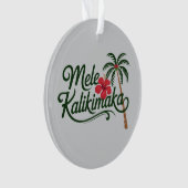 Kerstmis Familie Mele Kalikimaka Hawaï Strand Ornament (voorkant)